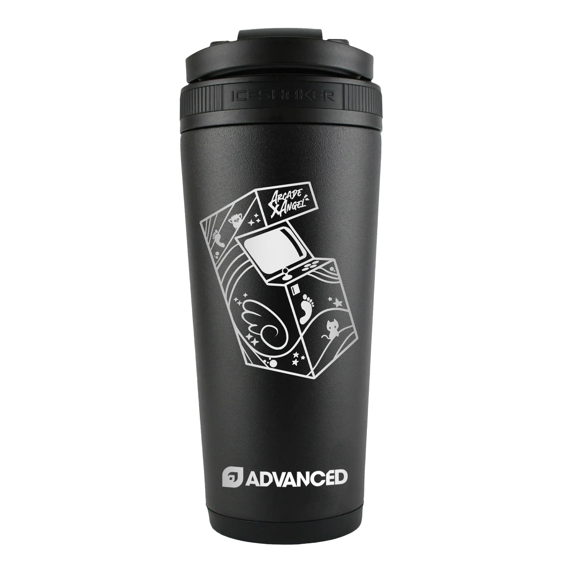 ArcadexAngel Custom 26oz Ice Shaker - Black - Image 2