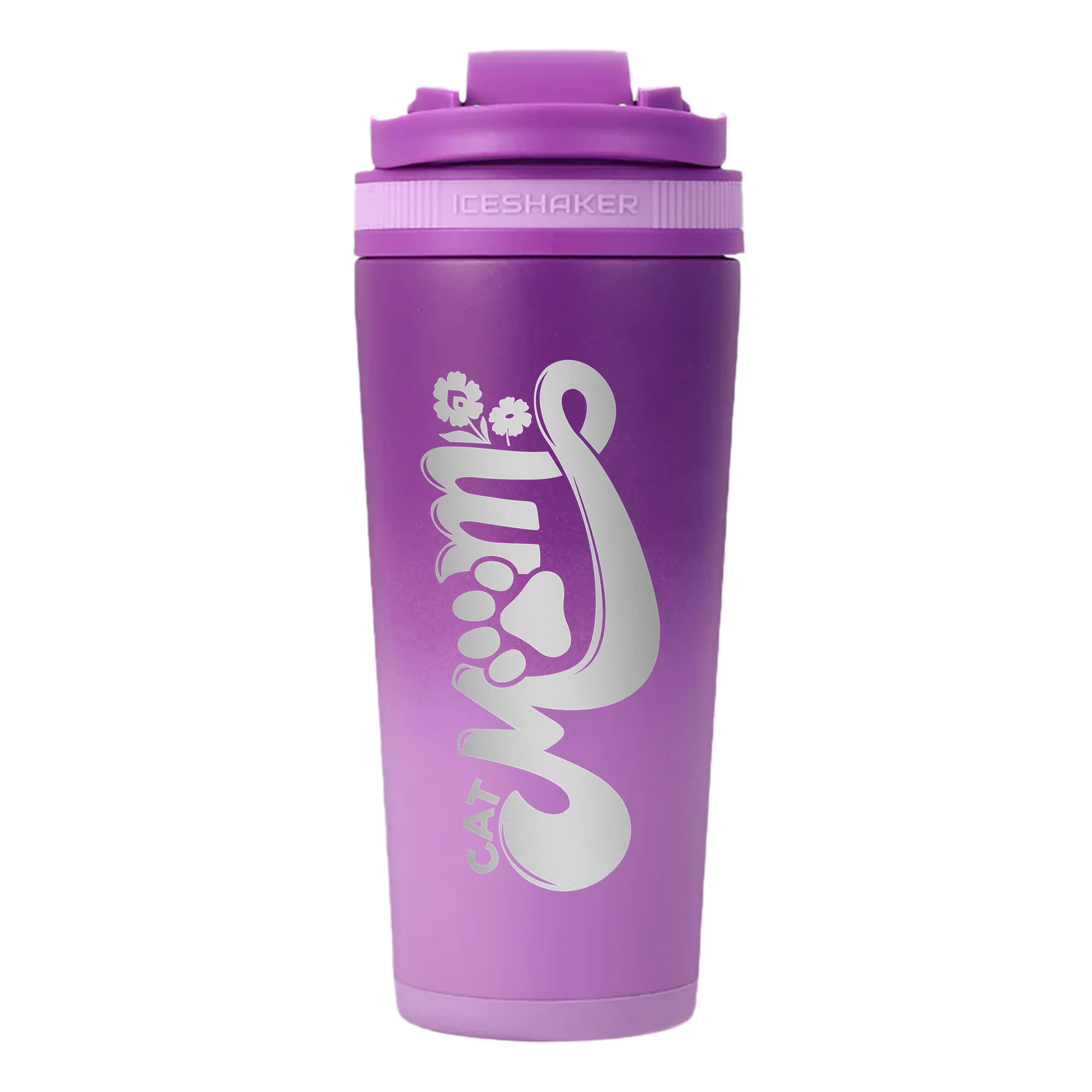 Cat Mom ADVANCED 26oz Ice Shaker - Purple Color Rush