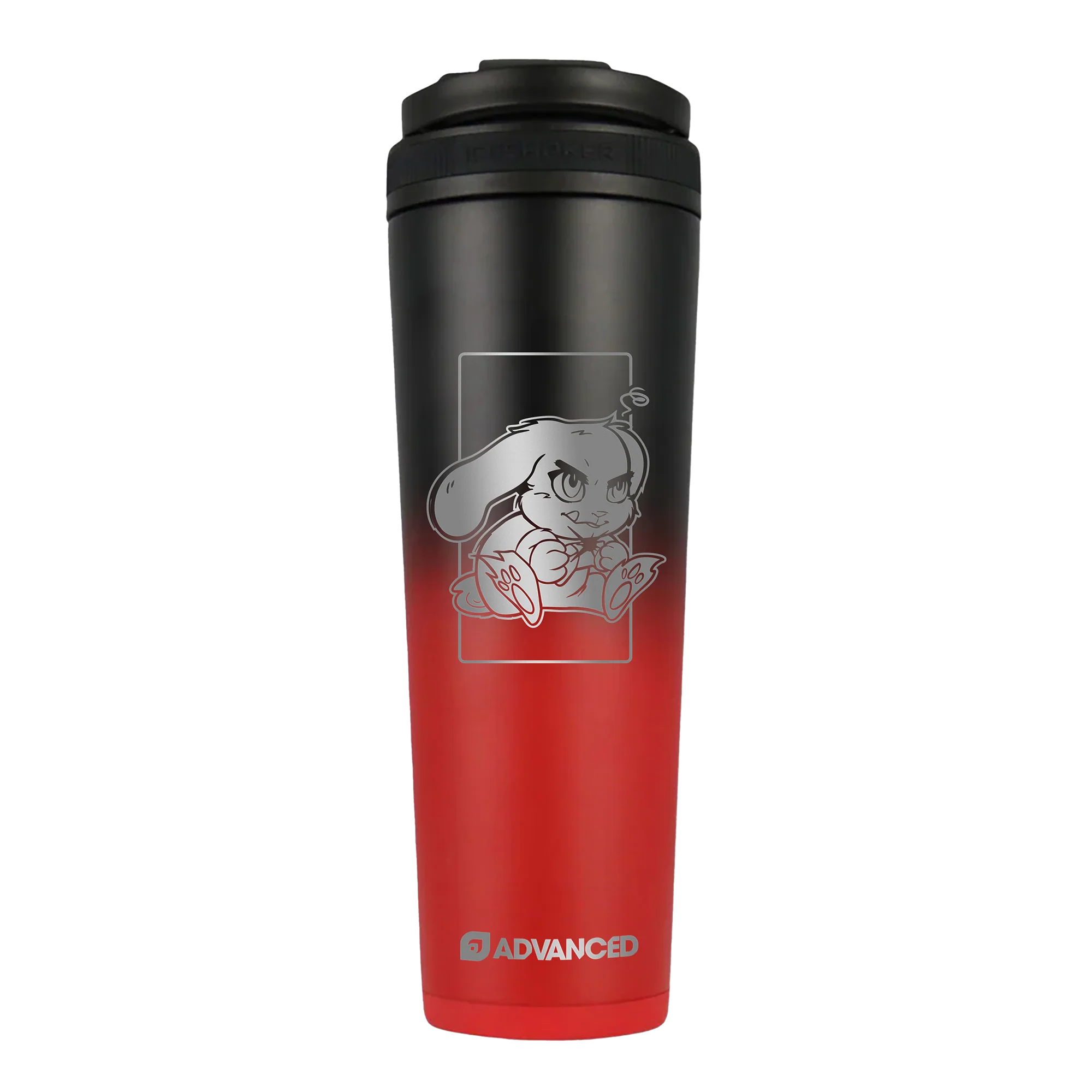 ChrispyGameplay Custom 32oz Ice Shaker - Red Black Ombre