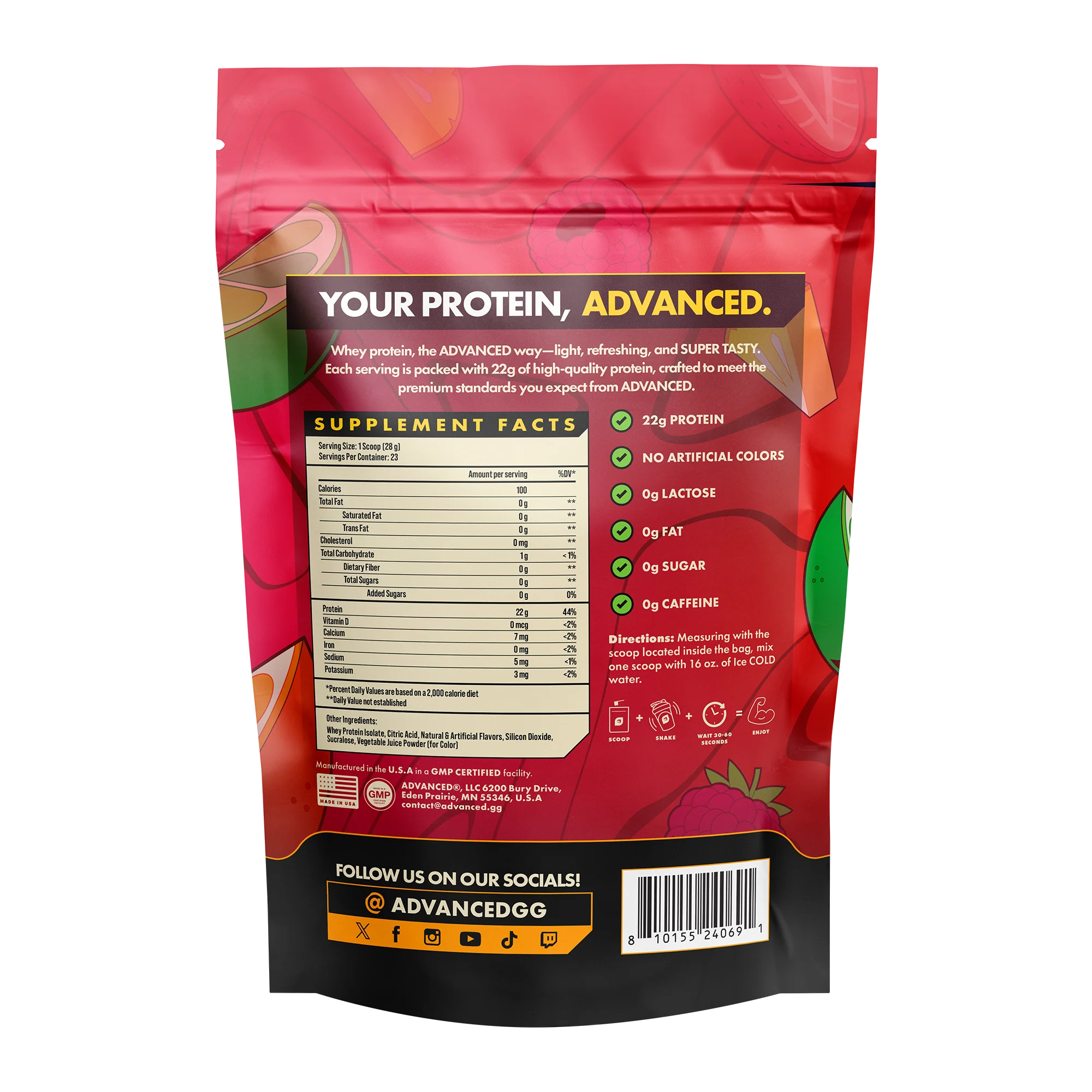 Clear Whey Isolate Protein - Fruit Punch - Image 2