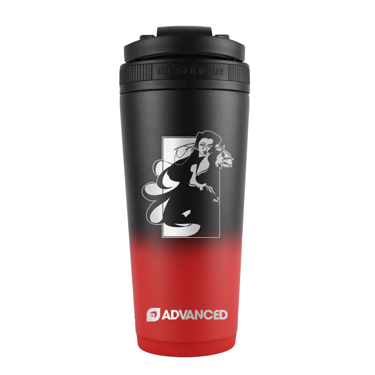 DeadlyDesiree Custom 26oz Ice Shaker - Red Black Ombre - Image 2