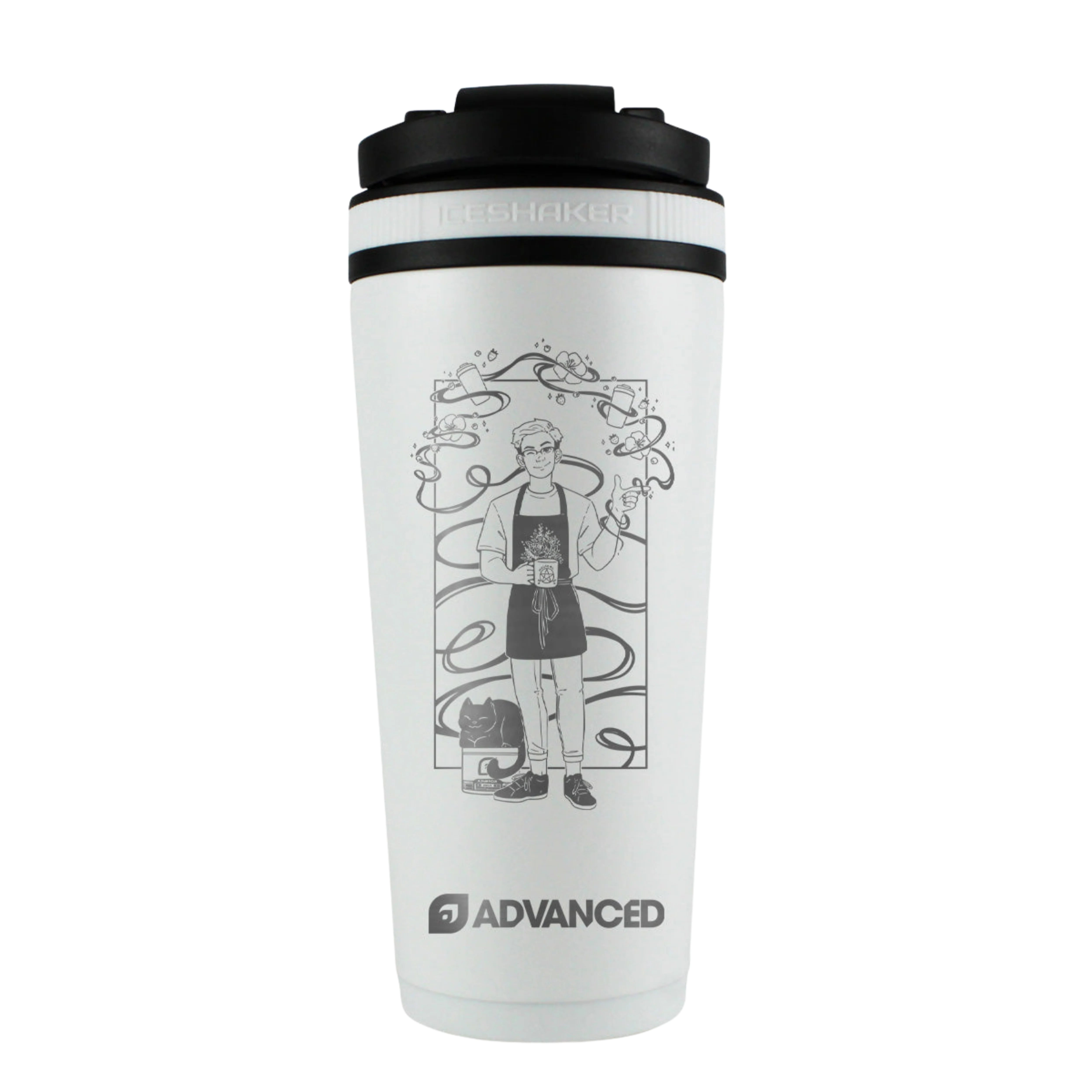 JeffBrutLag Custom 26oz Ice Shaker - White