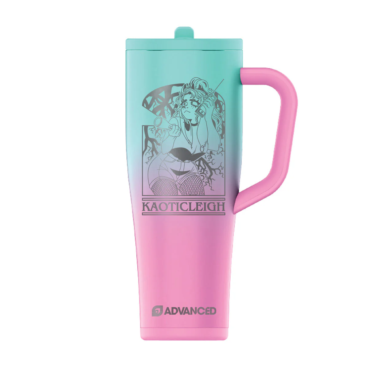 Kaoticleigh 40oz Legend Series Ice Shaker - Pink Mint Ombre