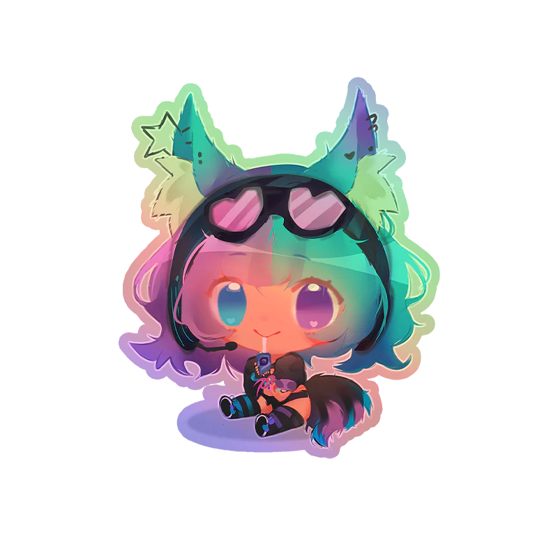 Kawaii Grin Sticker
