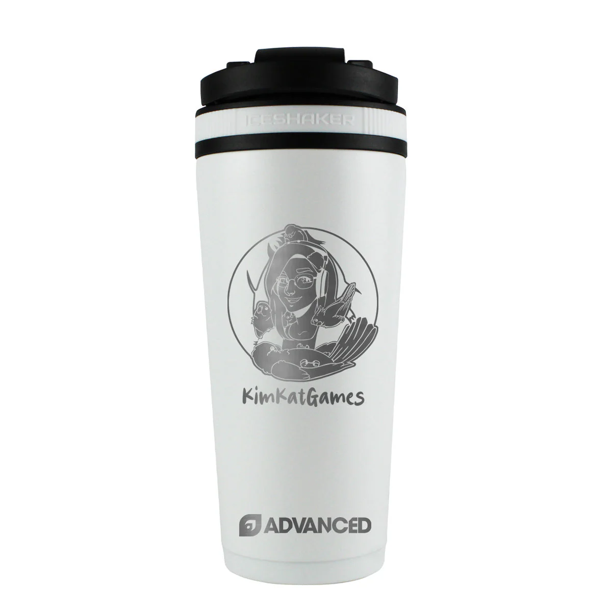 KimKatGames Custom 26oz Ice Shaker - White