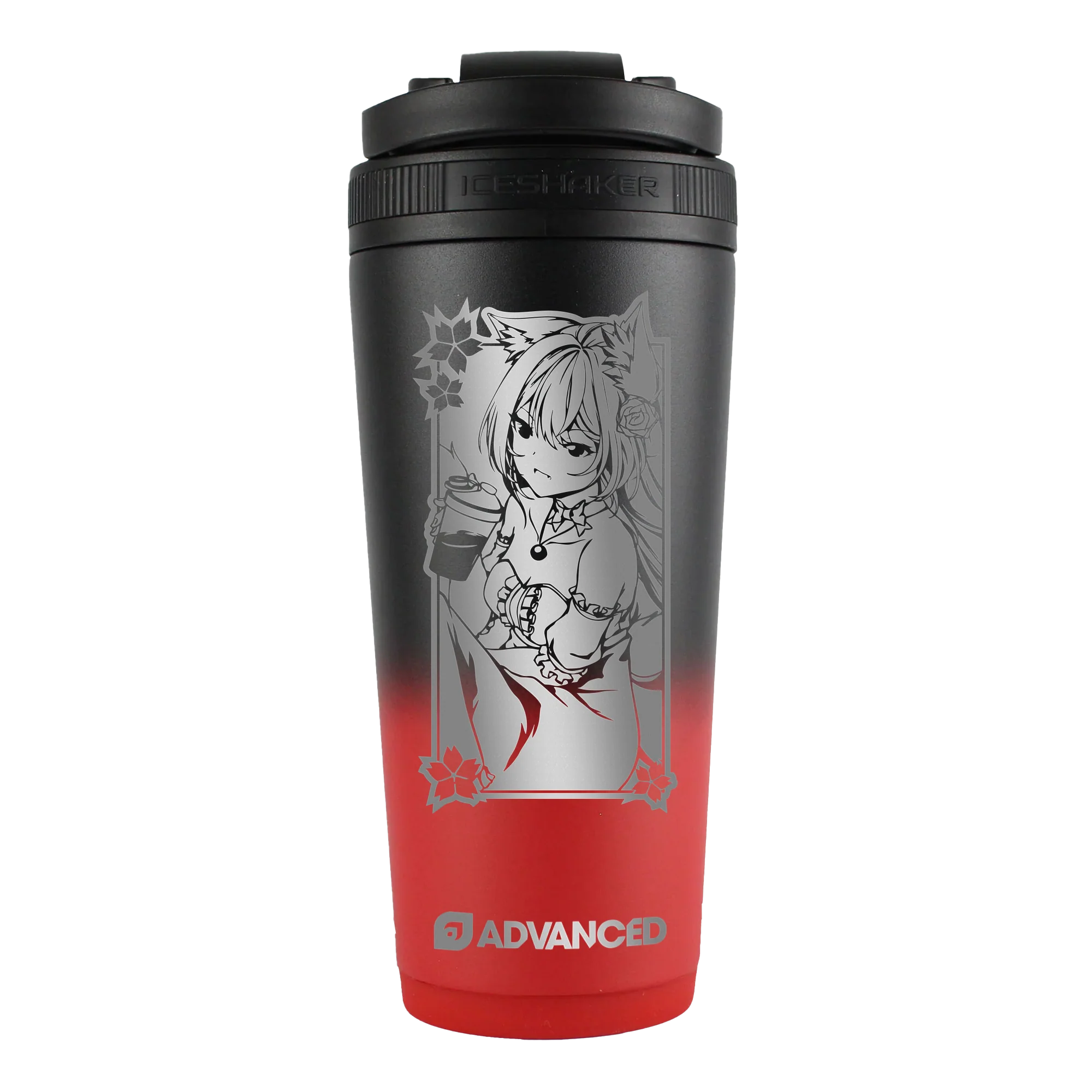 Kitsu 26oz Ice Shaker - Red Black Ombre