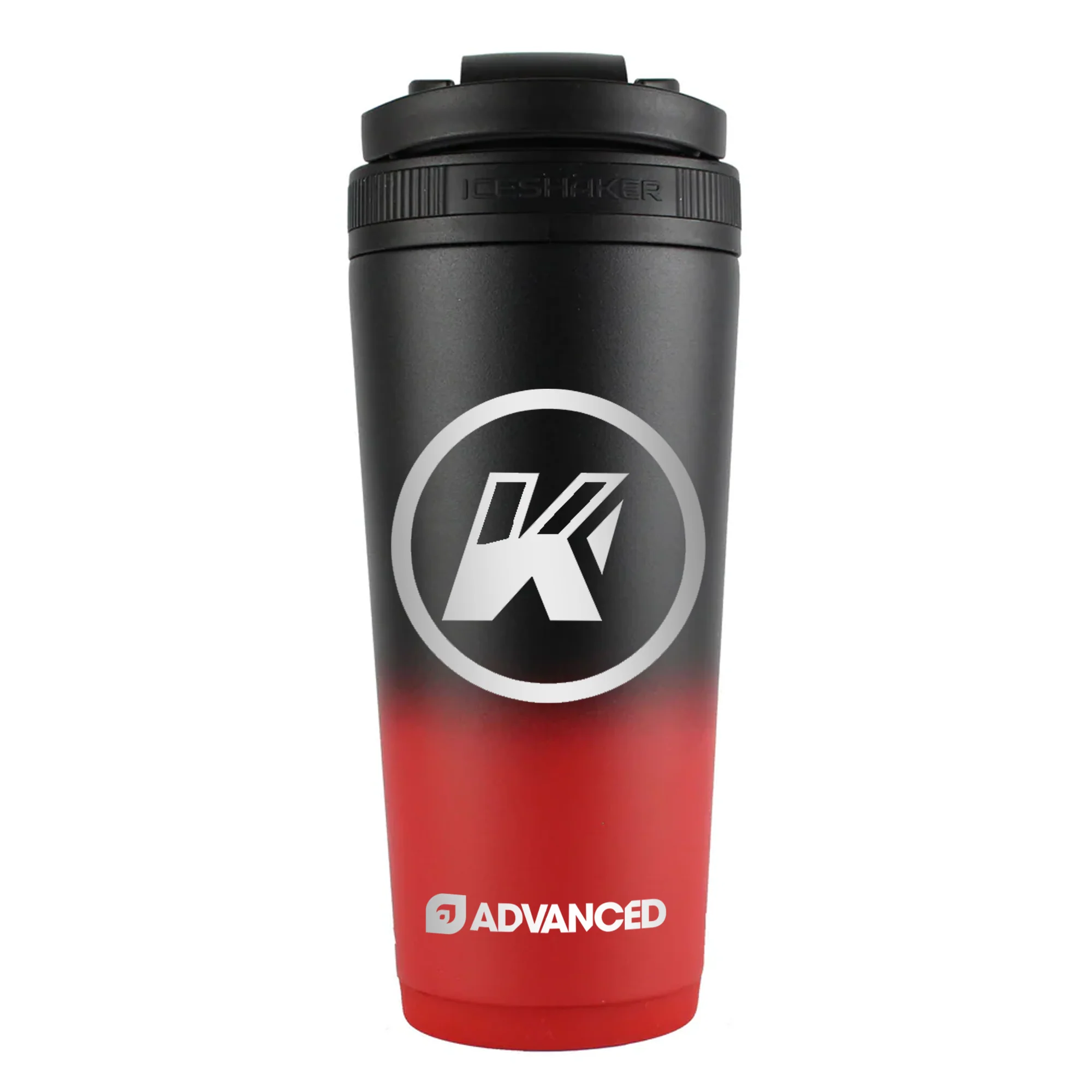 Kubacki Custom 26oz Ice Shaker - Red Black Ombre - Image 2