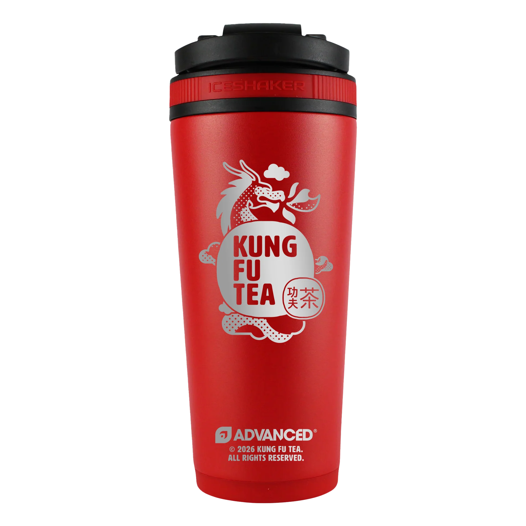 Kung Fu Tea Dragon 26oz Ice Shaker - Red