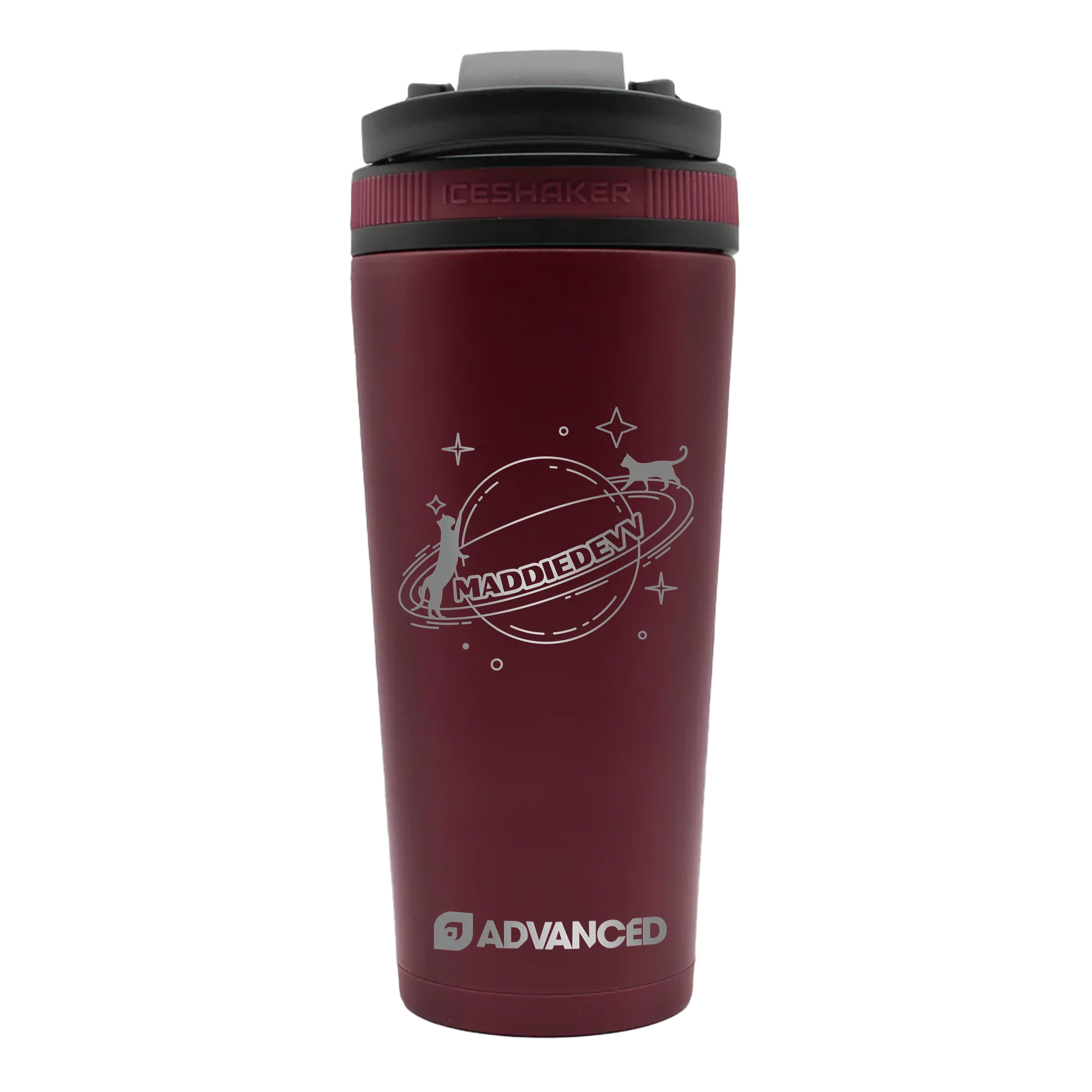 MaddieDev Custom 26oz Ice Shaker - Maroon - Image 2