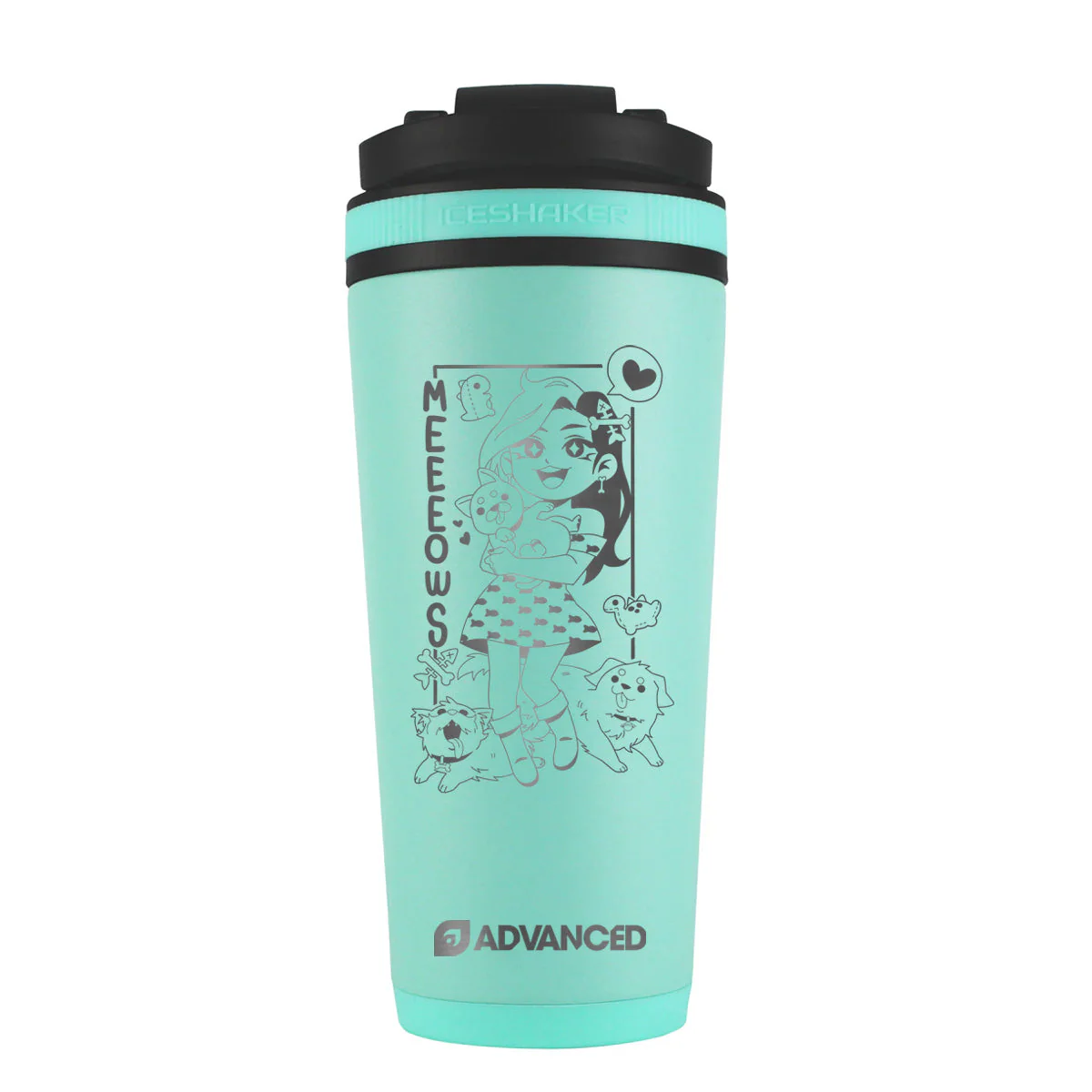 Meeeows Custom 26oz Ice Shaker - Mint
