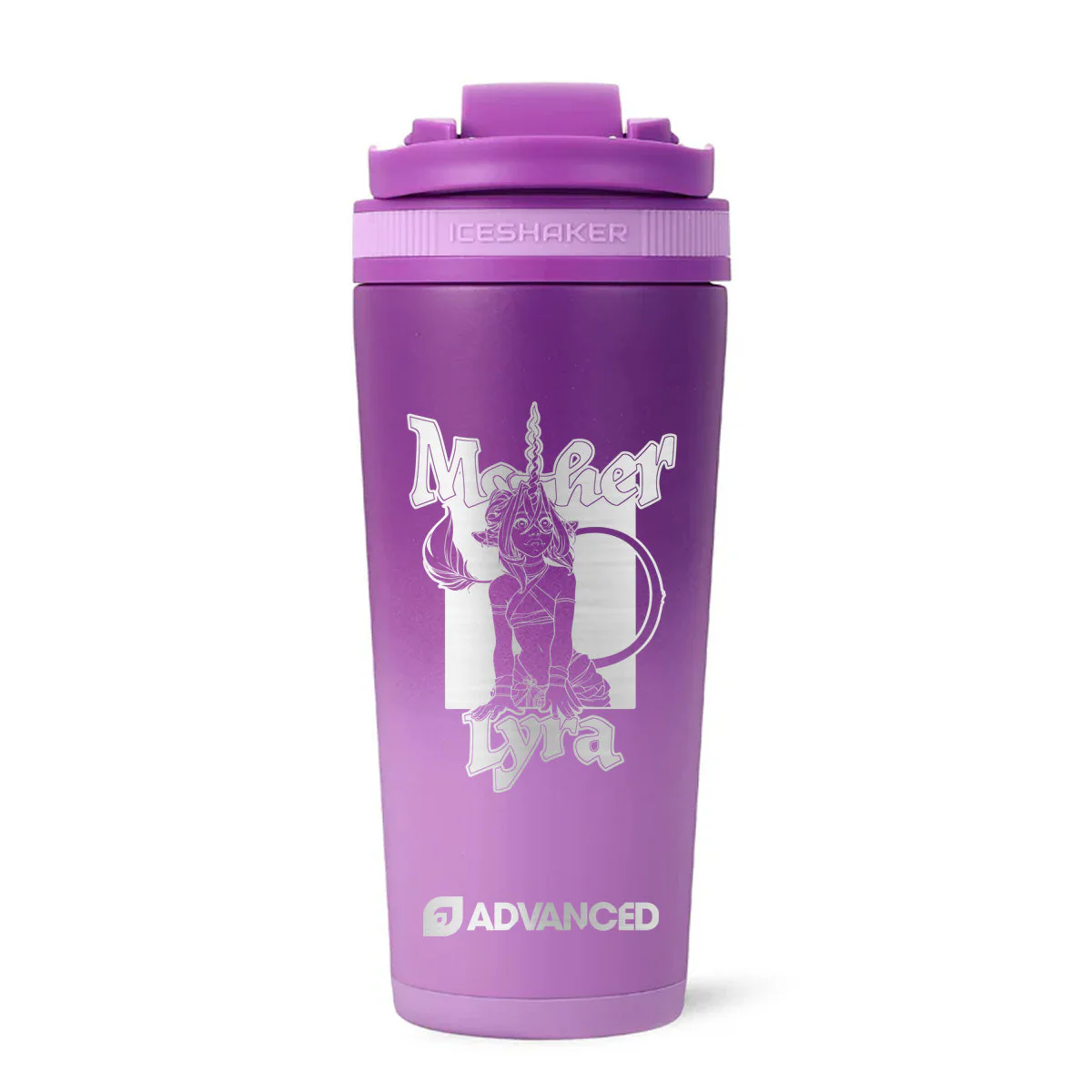 MotherLyra Custom 26oz Ice Shaker - Purple Color Rush - Image 2
