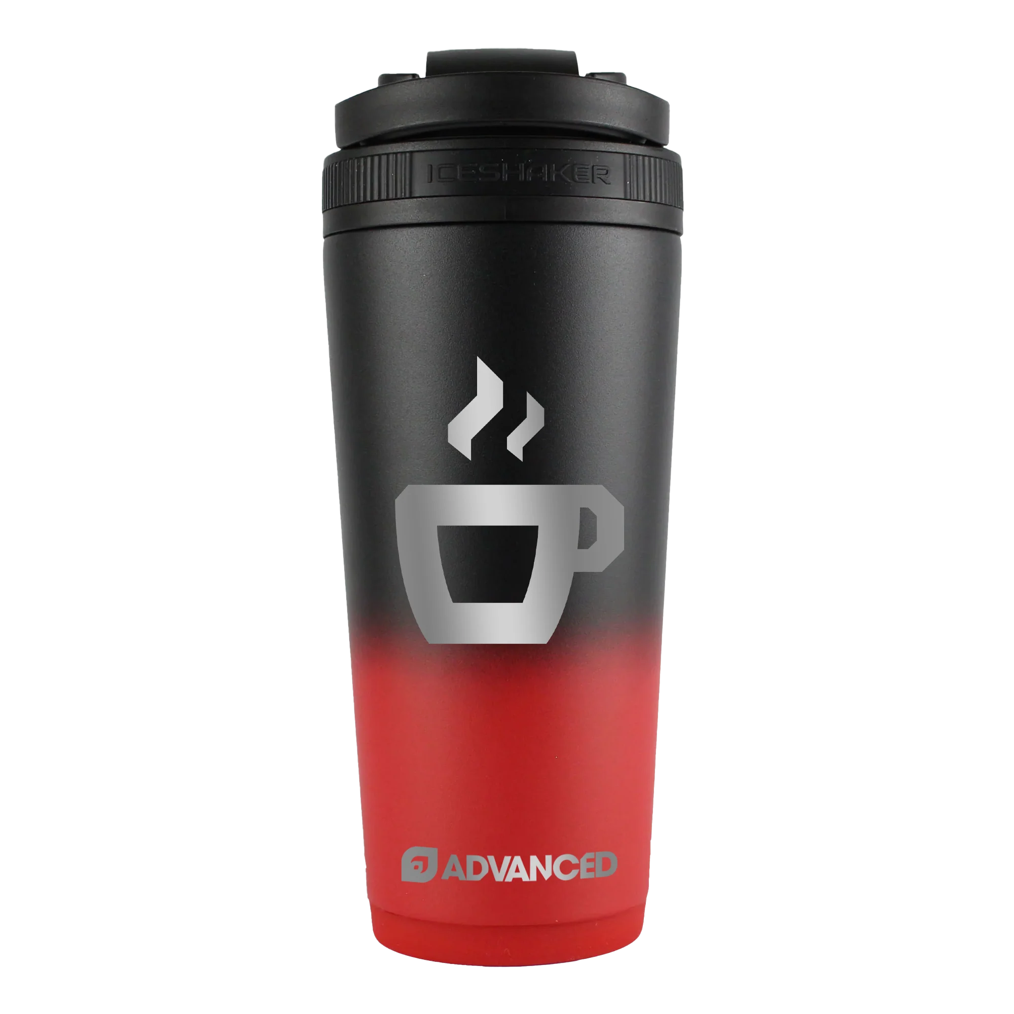 Espresso Custom 26oz Ice Shaker - Red Black Ombre