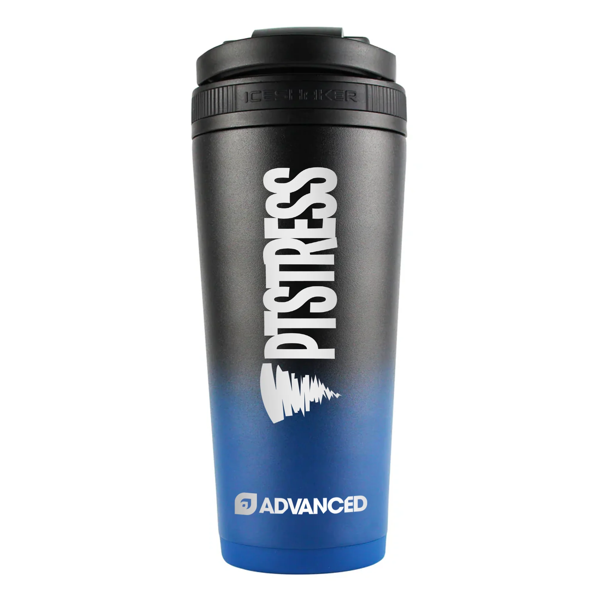 PTStress Custom 26oz Ice Shaker - Navy Black Ombre - Image 2