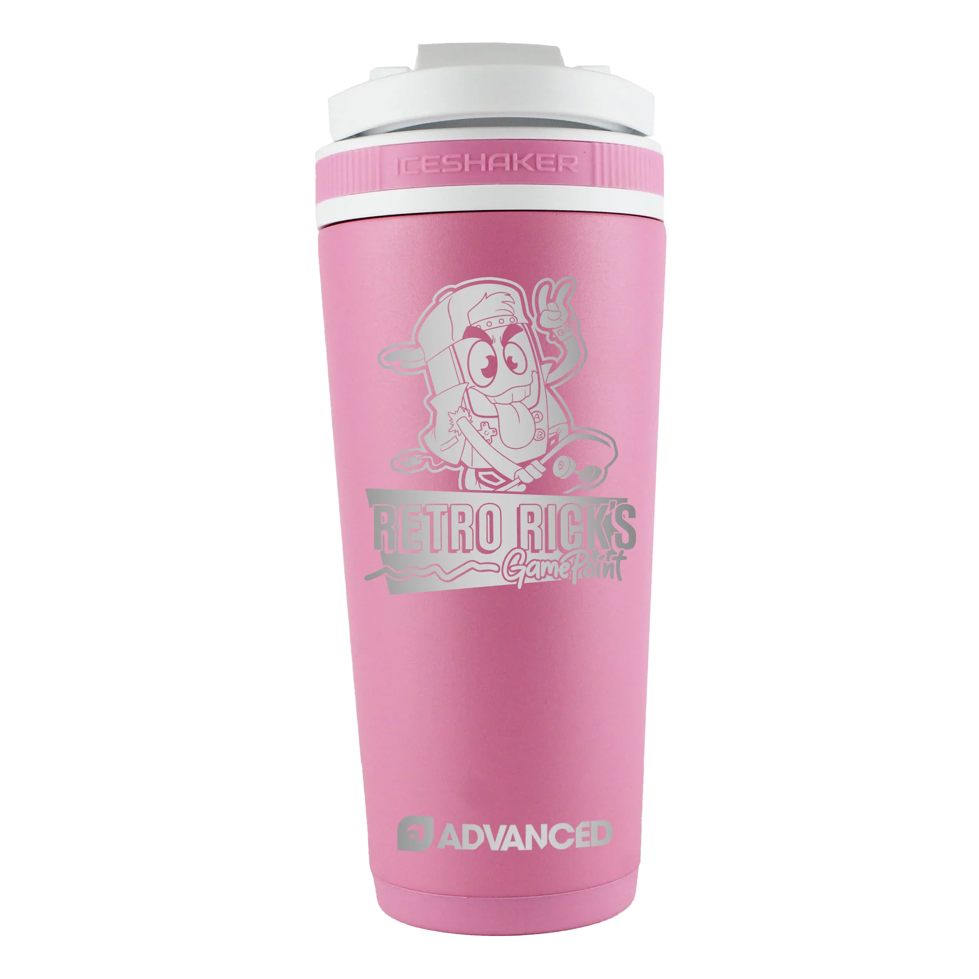 Retro Rick's Custom 26oz Ice Shaker - Pink