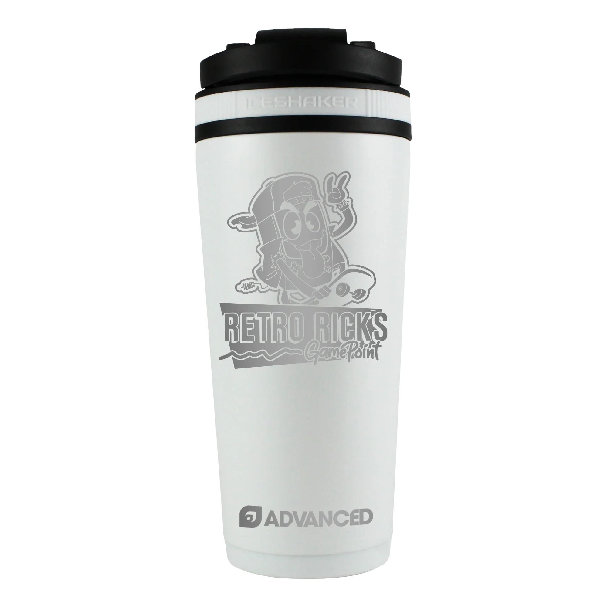 Retro Rick's Custom 26oz Ice Shaker - White