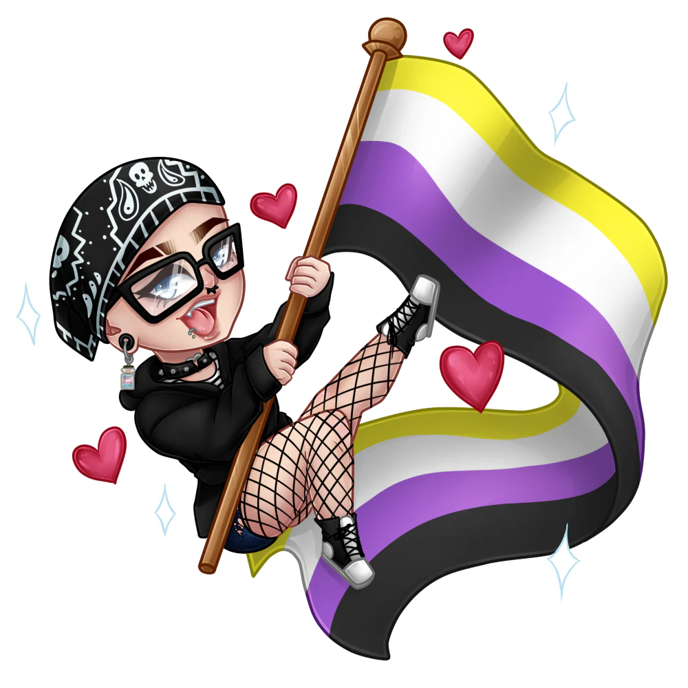 Riot's Pride Non-binary Sticker