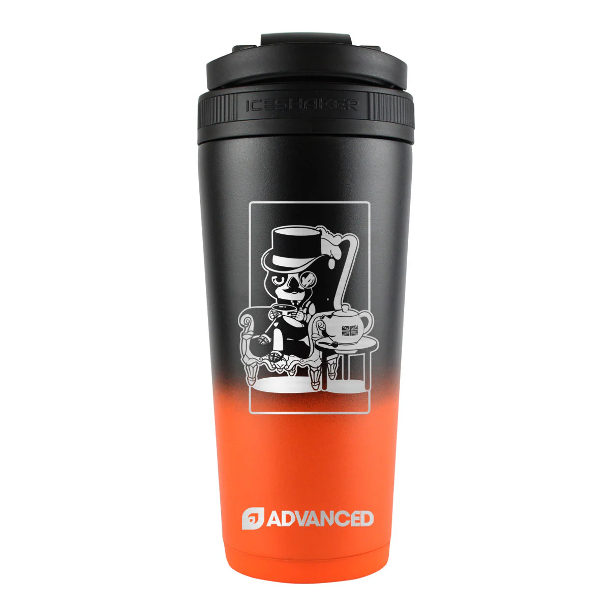 SlothsHere Custom 26oz Ice Shaker - Orange Black Ombre