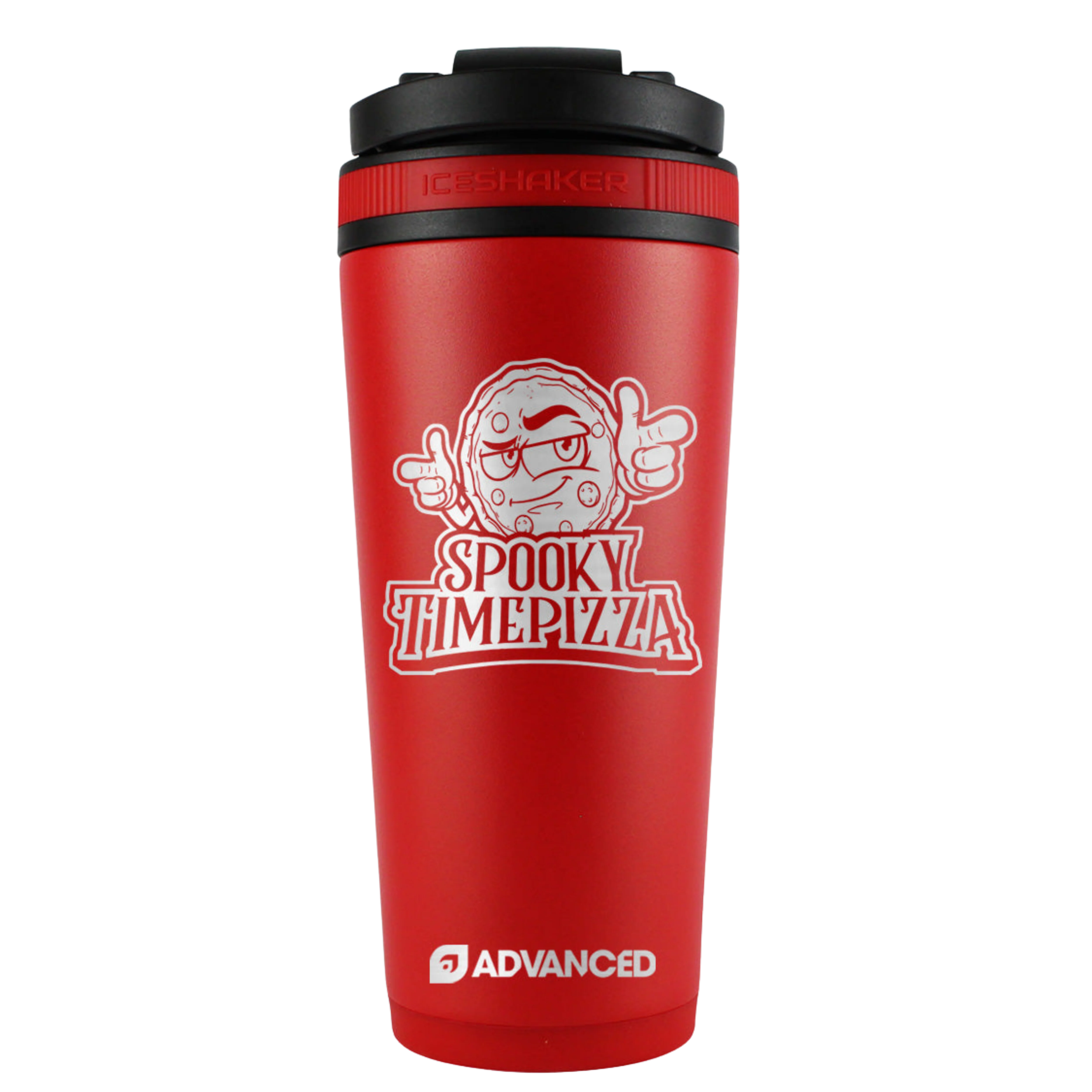 SpookyTimePizza 26oz Ice Shaker - Red