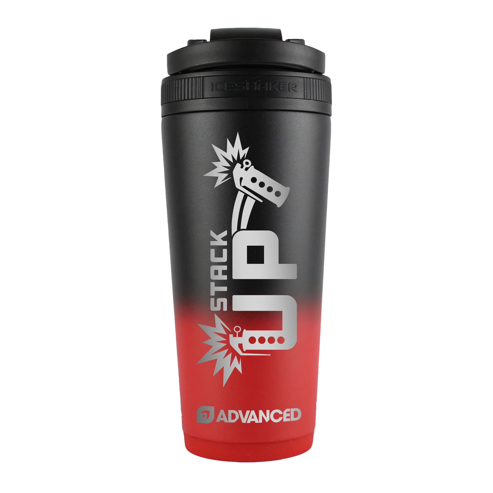 ADVxStack Up Red/Black Ice Shaker Premium 26oz Shaker - Image 2