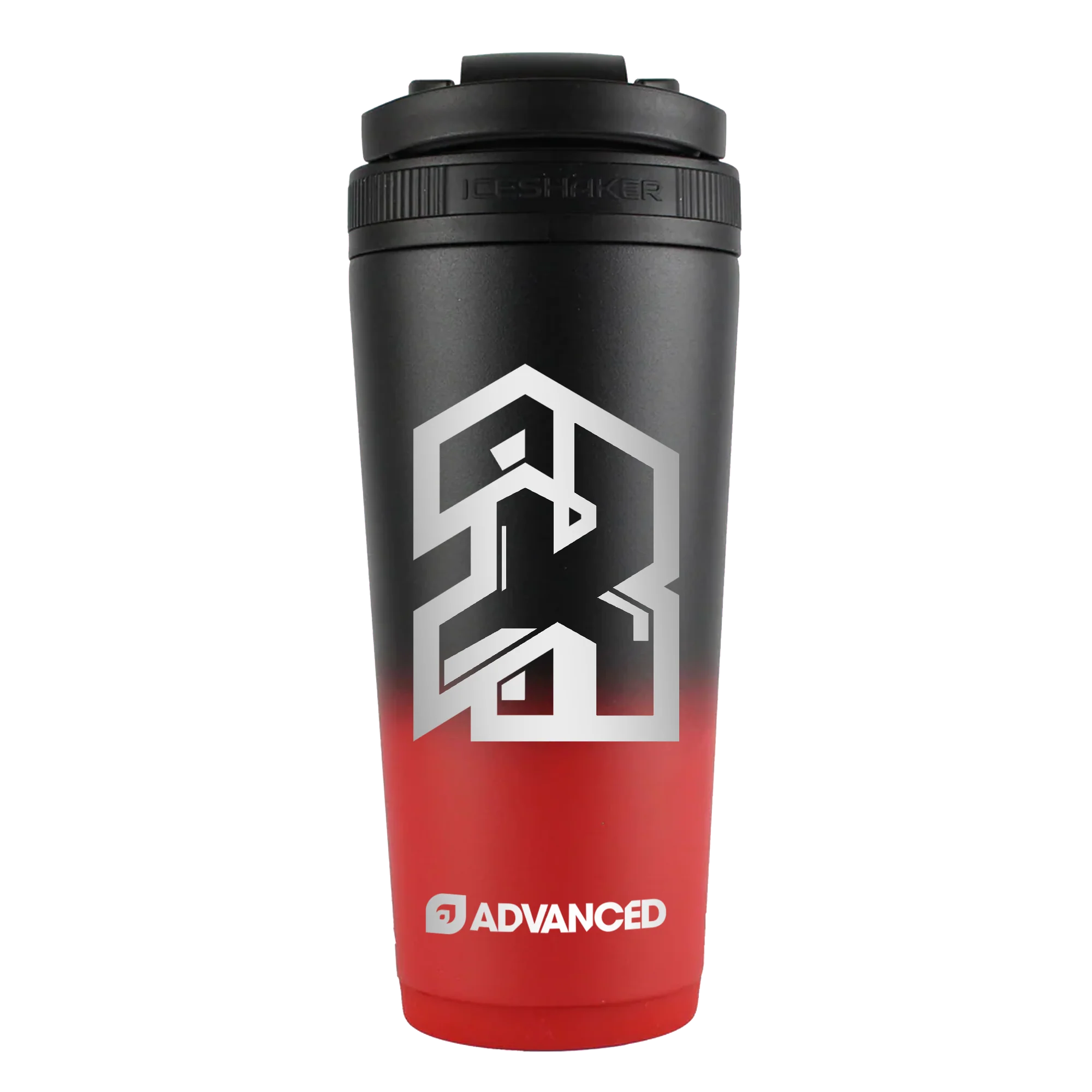 TheRickCod Custom 26oz Ice Shaker - Red Black Ombre