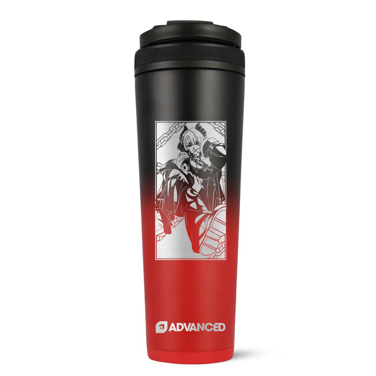 Vexmlk Custom 32oz Ice Shaker - Red Black Ombre - Image 2
