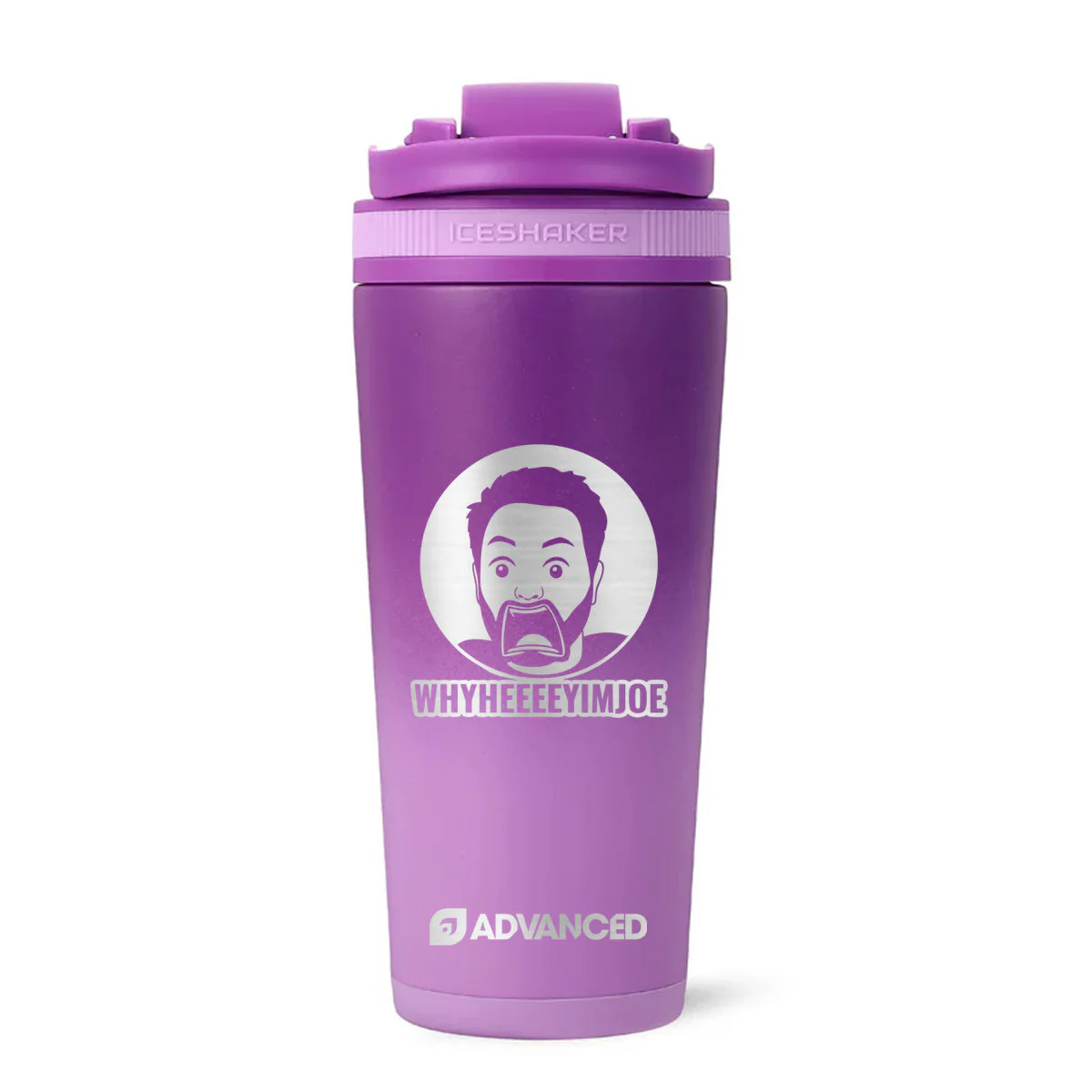 WhyHeeeeyImJoe Custom 26oz Ice Shaker - Purple Color Rush